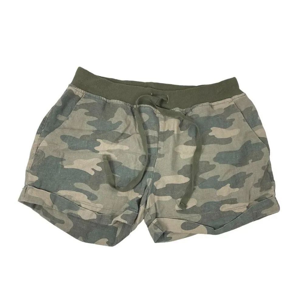Lucky Brand Camo Shorts Green Pull-On size XS